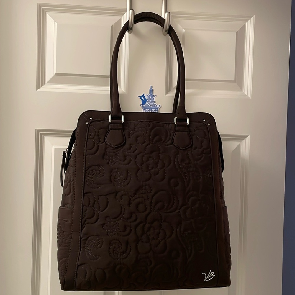 Vera Bradley large tote in chocolate brown